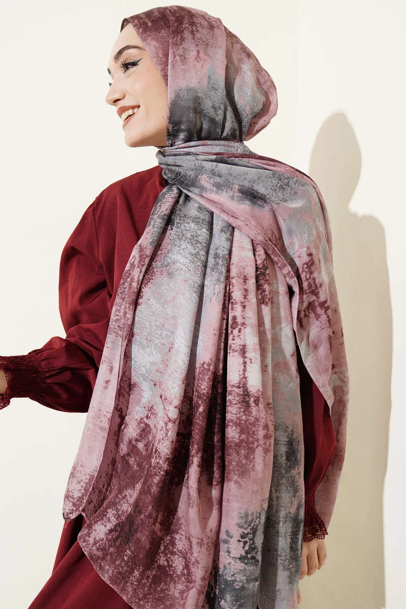Marble Pattern Modern Scarf Powder Pink – Bild 2