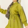 Metal Buttoned Belted Two-Piece Set - Afbeelding 2
