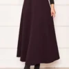Mevlana Scuba Skirt Burgundy – Image 2