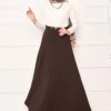 Mevlana Scuba Skirt Brown