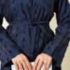 ⁦Mini Fringed Detailed Skirt Set Navy Blue⁩ - الصورة ⁦4⁩