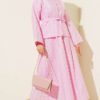 Mini Fringed Detailed Skirt Set Pink