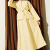 Mini Fringed Detailed Skirt Set Yellow