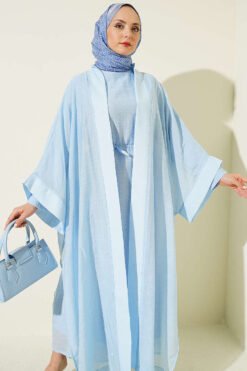 Alternative Ansicht von Mini Stone Embellished Abaya Set Blue