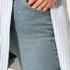 Mini Stone-Embellished Denim Pants - immagine 4