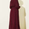 Mini Beaded Chiffon Evening Dress Plum - Imagen 4