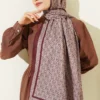MK Pattern Liva Modal Scarf Brown - Imagen 2