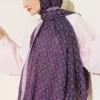 MK Pattern Liva Modal Scarf Purple