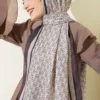 MK Pattern Liva Modal Scarf Stone