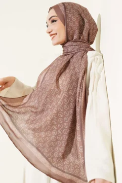 Alternative view of MK Pattern Liva Modal Scarf Tan