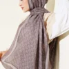 MK Pattern Liva Modal Scarf Mink - Image 2