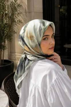 Modern Floral Pattern Scarf Series Mint