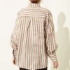 ⁦Lace Front Striped Shirt⁩ - الصورة ⁦3⁩