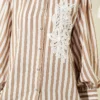 ⁦Lace Front Striped Shirt⁩ - الصورة ⁦4⁩
