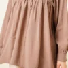 Gathered Front Modal Tunic Mink - immagine 4