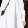 ⁦Short Front Long Back Shirt White⁩ - الصورة ⁦4⁩