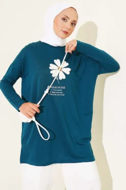 Daisy Patch Tunic Petrol