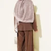 Front Pleated String Tied Modal Two-Piece Set Brown - immagine 3