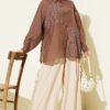 Embroidered Detail Shirt Brown – Image 2