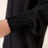 Ribbed Detail Oversized Shirt Black – Bild 4