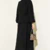 Ruffled Shoulder Muslin Skirt Two-Piece Set Black - Image 3