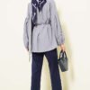 Shoulder Bow Loose Tunic Grey - Afbeelding 3