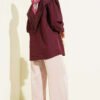 ⁦Shoulder Lace Sailor Collar Shirt Plum⁩ - الصورة ⁦3⁩