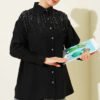 Shoulder Mini Stone Shirt Black