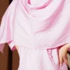 ⁦Shoulder Cape Tunic with Tie Belt Pink⁩ - الصورة ⁦4⁩