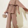 Shoulder Cape Modal Two-Piece Set
