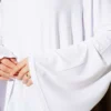 Shoulder Padded Wide Sleeve Tunic White - immagine 4