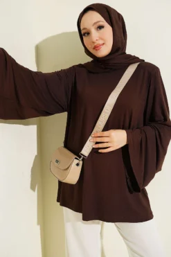Shoulder Padded Wide Sleeve Tunic