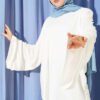 Shoulder Padded Wide Sleeve Tunic Ecru