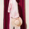 Laced Front Oversize Tulle Kimono Pink - Imagen 3