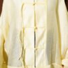 Laced Front Oversize Tulle Kimono Yellow - Imagen 4