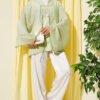 Laced Front Oversize Tulle Kimono - Image 2