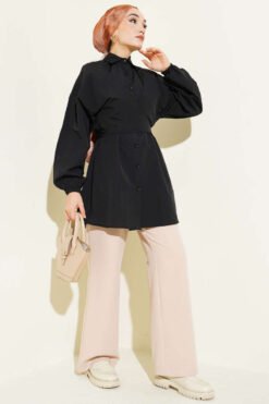 Alternative Ansicht von Cross-Front Tied Shirt Black