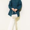 Cross-Front Tied Shirt Emerald – Bild 2