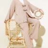 Front Tied Crinkled Two-Piece Set
