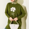 Daisy Patch Tunic Green