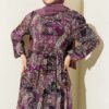 Authentic Patterned Belted Dress Purple - Imagen 2