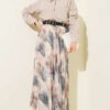 Authentic Patterned Pleated Belted Skirt - Afbeelding 2