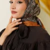Authentic Patterned Scarf Camel - الصورة 2