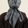Authentic Patterned Scarf Grey - الصورة 3