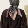 Authentic Patterned Scarf Beige – Bild 3
