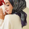 Authentic Patterned Scarf Plum - Afbeelding 2