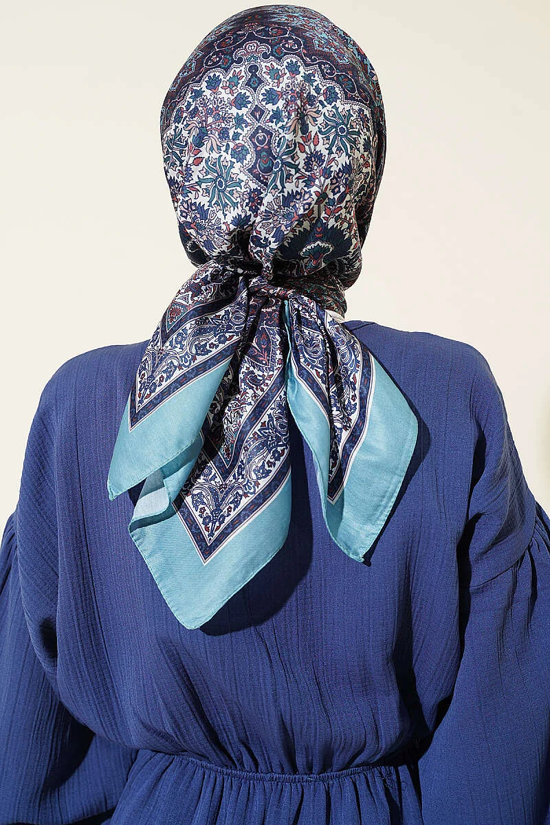 Authentic Patterned Scarf Mint – Image 3