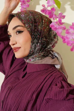 Alternative Ansicht von Authentic Patterned Scarf Mink