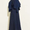 Oval Fringed Belted Skirt Set Navy Blue - Imagen 3