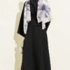 Oval Fringed Belted Skirt Set Black - Imagen 3